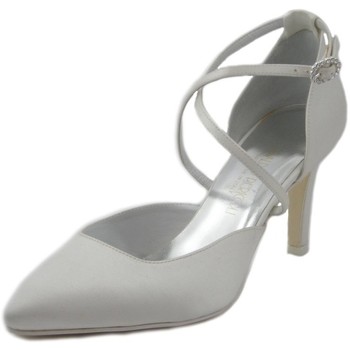 Chaussures Femme Escarpins Osvaldo Pericoli Chaussure de Mariage, sandale en Satin de Soie-18PAOLA Blanc