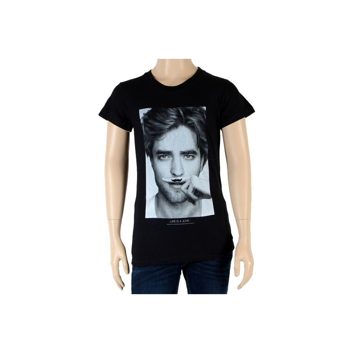 Vêtements Fille T-shirts manches courtes Eleven Paris Fille Little Berty Robert Pattinson Noir