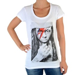 Vêtements Femme T-shirts zip-fastening manches courtes Eleven Paris 32608 Blanc