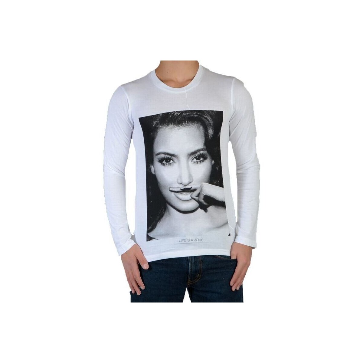 Vêtements Fille T-shirts manches longues Eleven Paris Kim LS Mixte Blanc