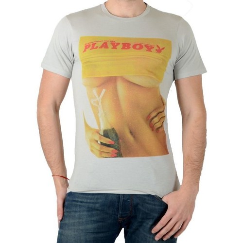 Vêtements Homme T-shirts T1TX1P29 manches courtes Eleven Paris PB Boob M Play Boy Gris