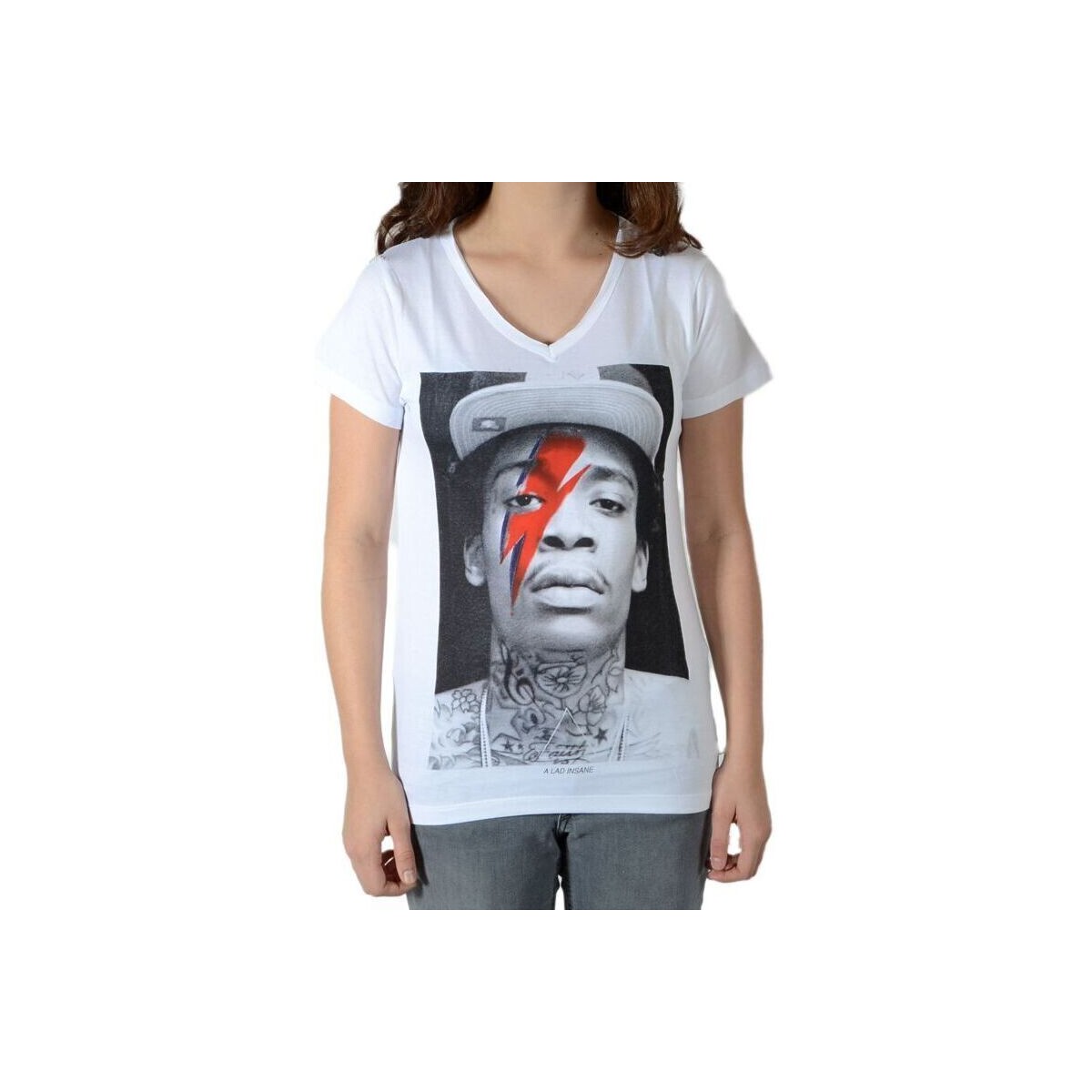 Vêtements Fille T-shirts manches courtes Eleven Paris Wiz Bowie SS Mixte Blanc
