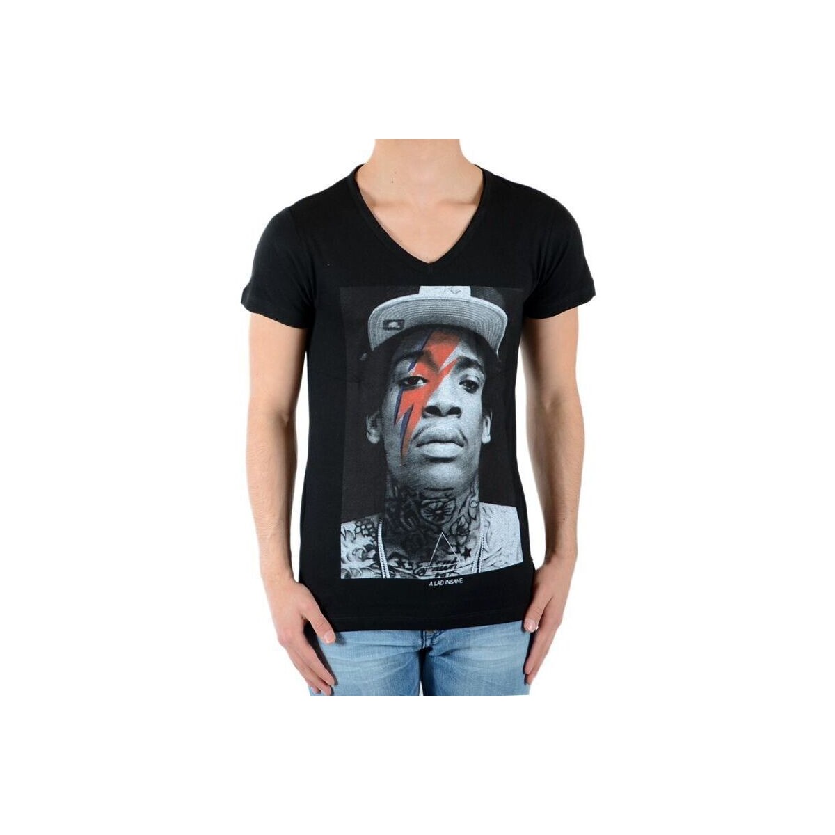 Vêtements Fille T-shirts manches courtes Eleven Paris Wiz Bowie SS Mixte Noir