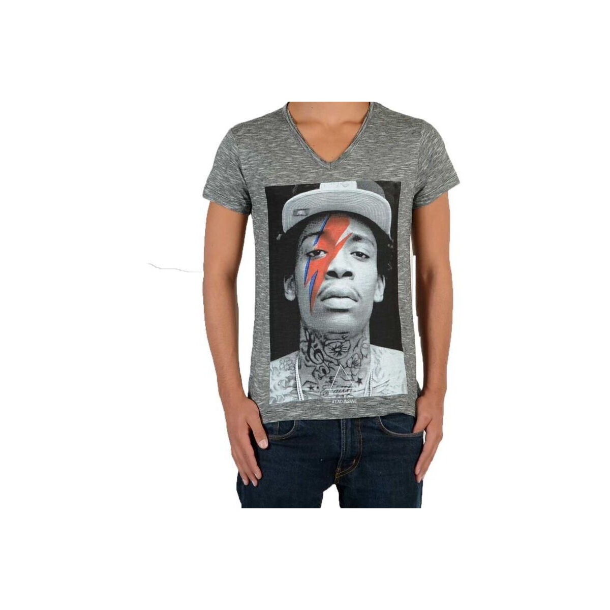 Vêtements Fille T-shirts manches courtes Eleven Paris Wizka SS Wiz Khalifa Mixte Gris