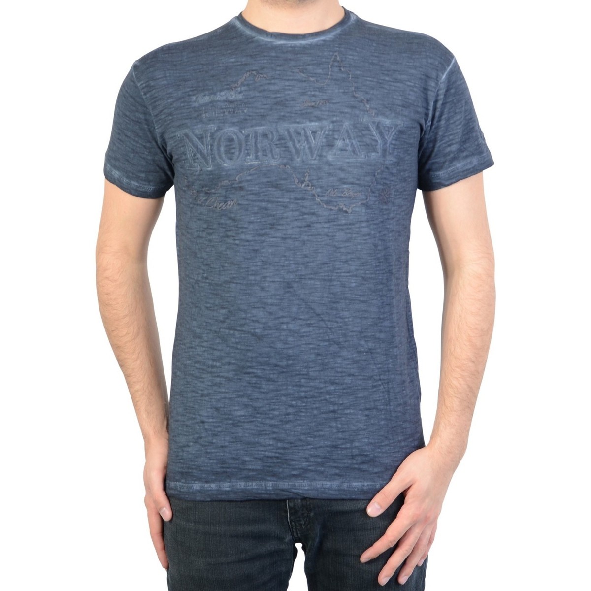 Vêtements Homme T-shirts manches courtes Geographical Norway T-Shirt jebel Bleu