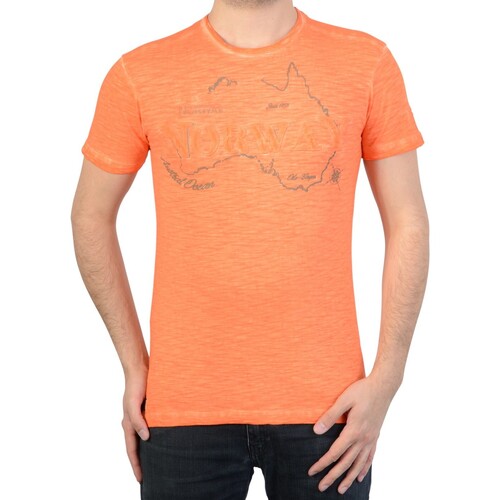 Vêtements Homme izzy cotton wrap shirt dress Geographical Norway T-Shirt jebel Orange