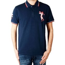 embroidered polo players at the chest