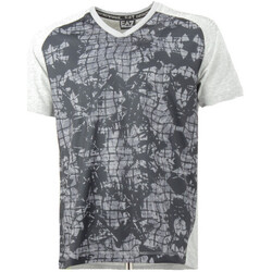 Vêtements Homme T-shirts manches courtes emporio armani CHOLAVO leather panel lace up trainers item Tee-shirt EA7 Gris