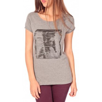Vêtements Femme T-shirts manches courtes Tom Tailor T-shirt With Print Gris Gris
