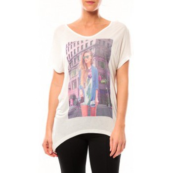 Vêmadison Femme T-shirts manches courtes Vero Moda State S/S Top Box it 10107895 Blanc Blanc