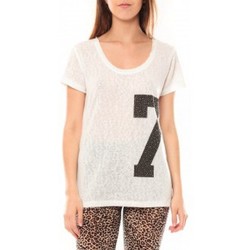 Vêtements Femme T-shirts manches courtes Tcqb Tee shirt SL1601 Blanc Blanc