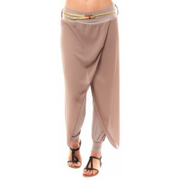 Vêtements Femme Pantalons fluides / Sarouels Dress Code Pantalon O.D Fashion Beige Beige