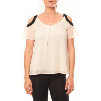 Vêtements Femme T-shirts manches courtes Comme Des Filles Comme des Garçons T-shirt Moni&Co 328 Beige Beige