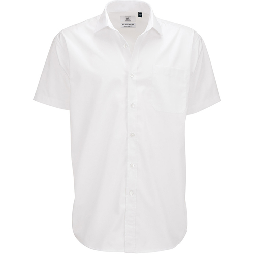 Vêtements Homme Chemises manches courtes B And C SMP62 Blanc