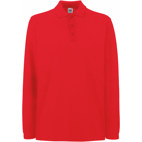 Vêtements Homme Polos manches longues Fruit Of The Loom 63310 Rouge