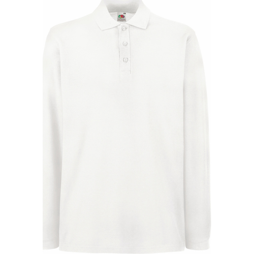 Vêtements Homme Polos manches longues Fruit Of The Loom 63310 Blanc