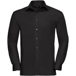 Vêtements Homme Chemises manches longues Russell Chemise de travail à manches longues 100% coton BC2735 Noir