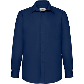 Vêtements Homme Chemises manches longues Fruit Of The Loom 65118 Bleu