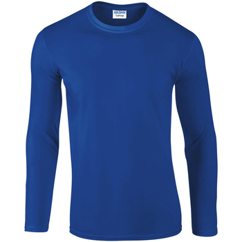 Vêtements Homme T-Shirt mit Swoosh-Print Weiß Gildan 64400 Bleu
