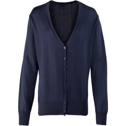 Vêtements Femme Gilets / Cardigans Premier Button Through Bleu marine
