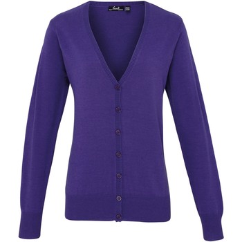 Vêtements Femme Gilets / Cardigans Premier Button Through Violet