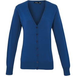 Vêtements Femme Gilets / Cardigans Premier Button Through Bleu roi