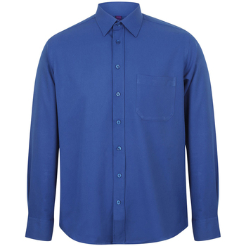 Vêtements Homme Chemises manches longues Henbury HB590 Bleu