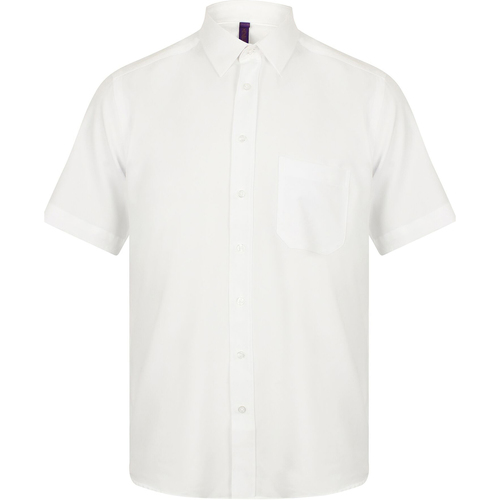 Vêtements Homme Chemises manches courtes Henbury HB595 Blanc