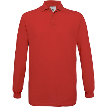 Vêtements Homme Polos manches longues B And C PU414 Rouge