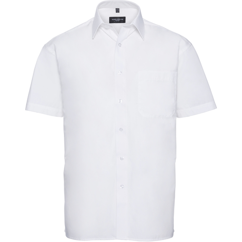 Vêtements Homme Chemises manches courtes Russell J937M Blanc