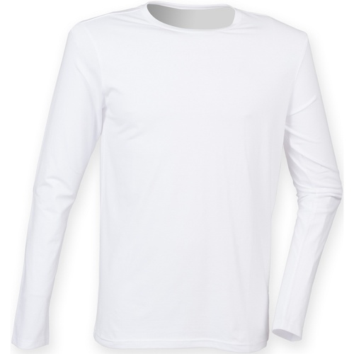 Vêtements Homme T-shirts Marines longues Skinni Fit SF124 Blanc