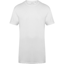 Vêtements Homme T-shirts manches longues Skinni Fit Dipped Hem Blanc