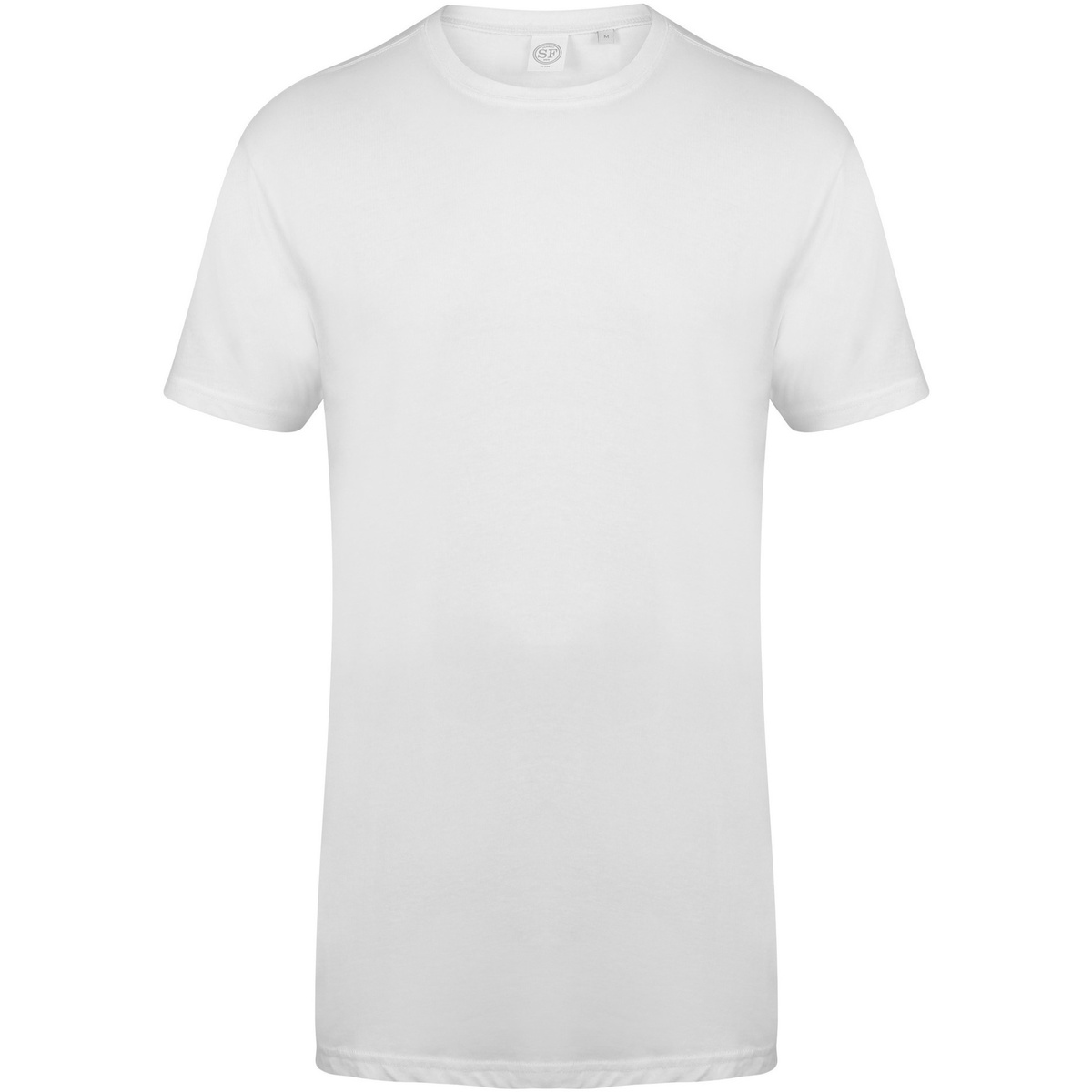 Vêtements Homme T-shirts 01B manches longues Skinni Fit Dipped Hem Blanc
