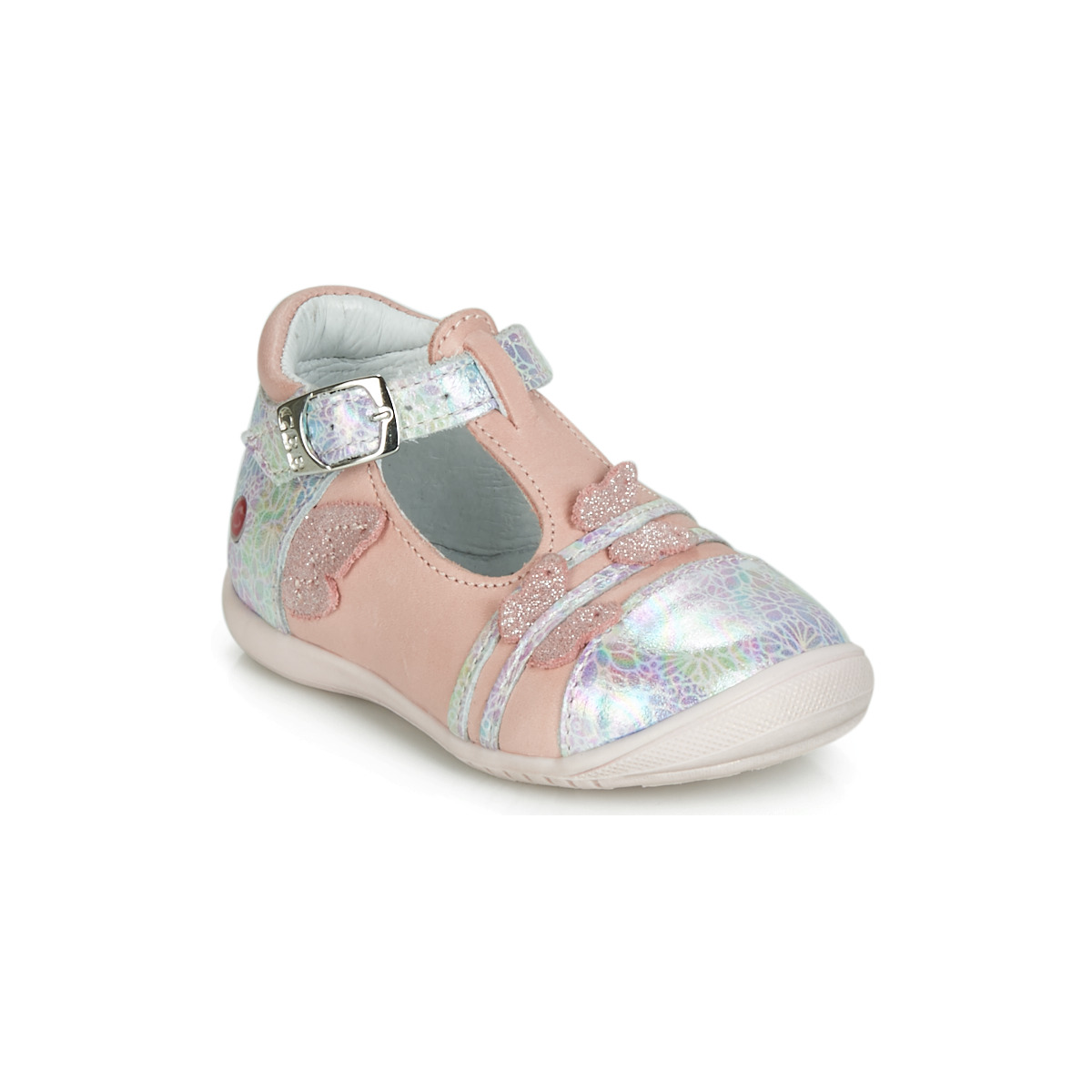 Chaussures Fille Ballerines / babies GBB MERTONE Rose / Argenté