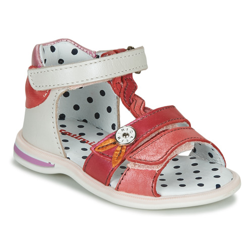 Chaussures Fille Sandales et Nu-dolive Catimini GOROKA Blanc / Rose