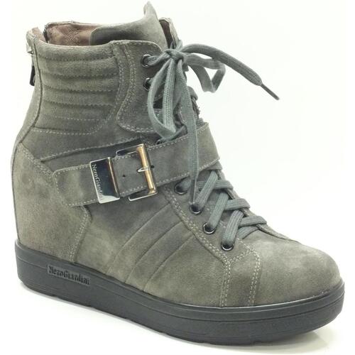 Chaussures Femme Low Match boots NeroGiardini A411613D Velour Gris