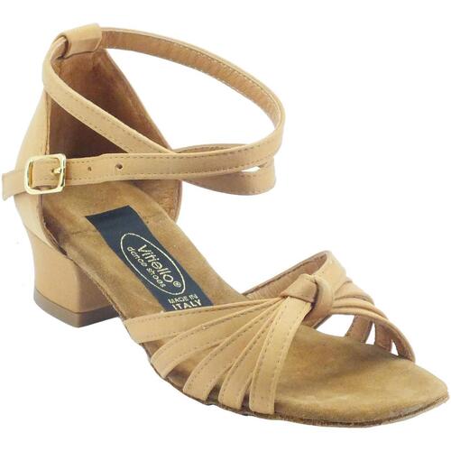 Chaussures Fille Sandales sport Vitiello Dance Shoes Sandalo l.a. raso tanganica tacco Beige