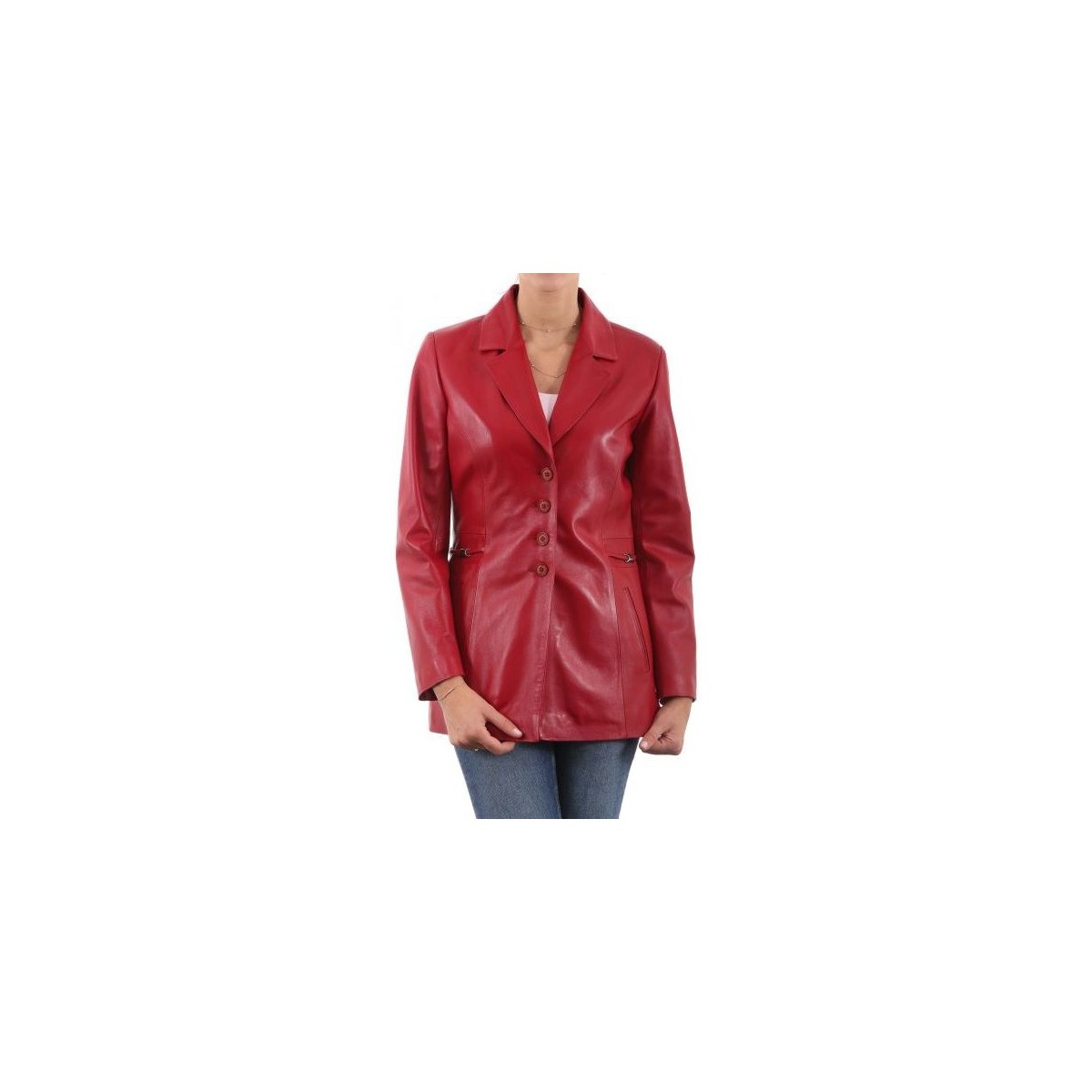 Vêtements Vestes en cuir / synthétiques Giorgio Lea Rouge Rouge