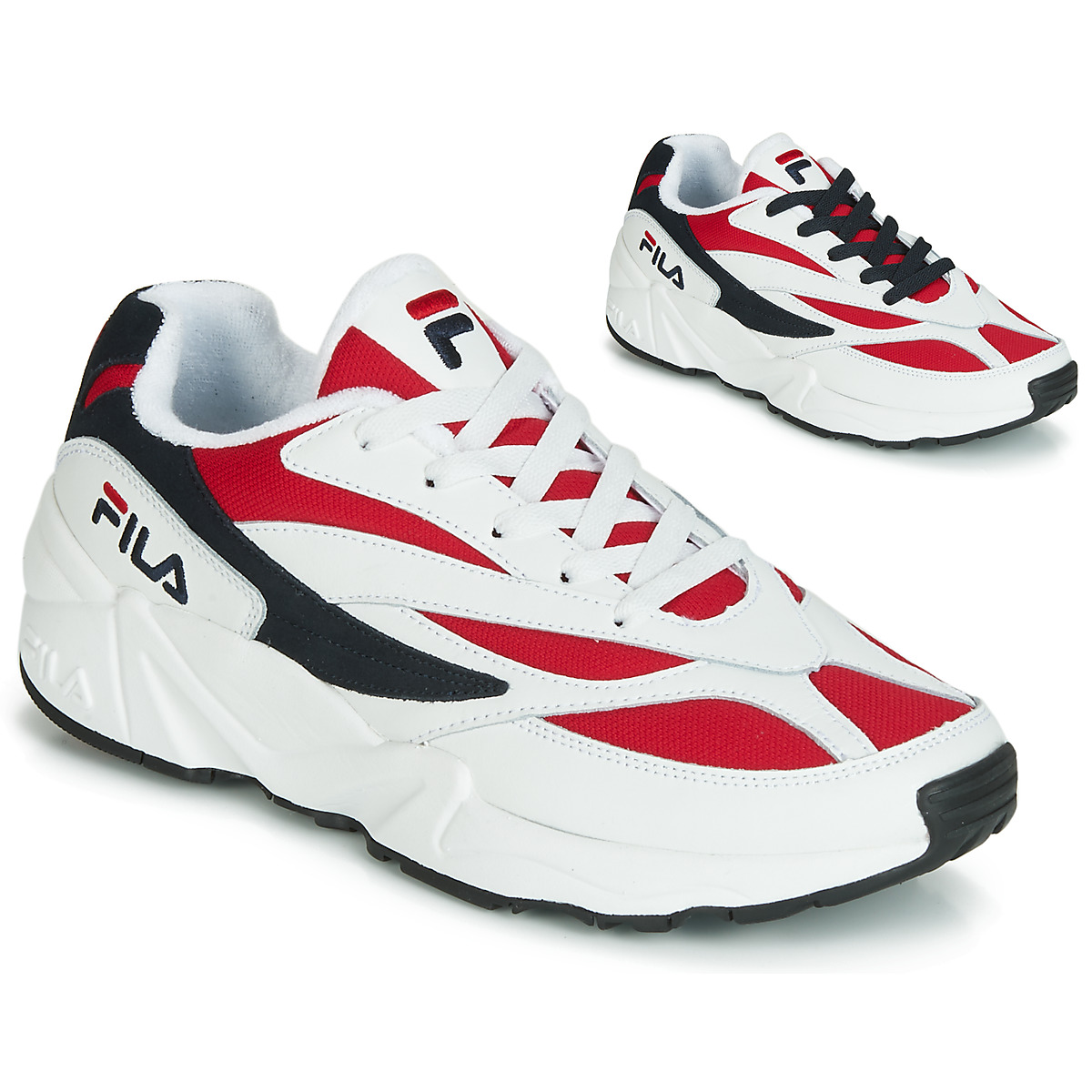 Chaussures Homme Baskets basses Fila slouchy VENOM LOW Blanc / Rouge