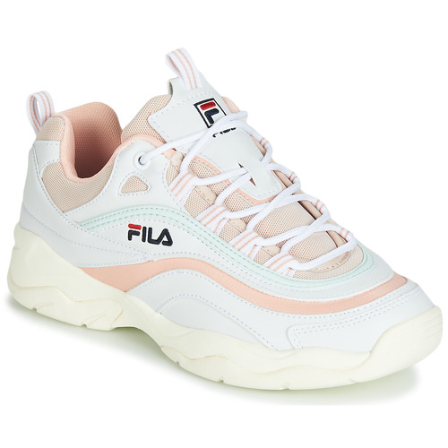 Fila RAY LOW WMN Blanc / Beige - Chaussures Baskets basses Femme 77,39 €