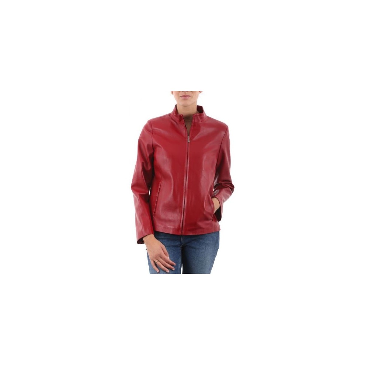 Vêtements Vestes en cuir / synthétiques Giorgio Margot Waxy Rouge Rouge