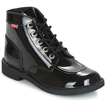 Chaussures Femme Boots Kickers KICK COL Noir Vernis