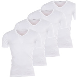 Vêtements Homme T-shirts manches courtes Eminence Tee-Shirts col V, lot de 4 Blanc