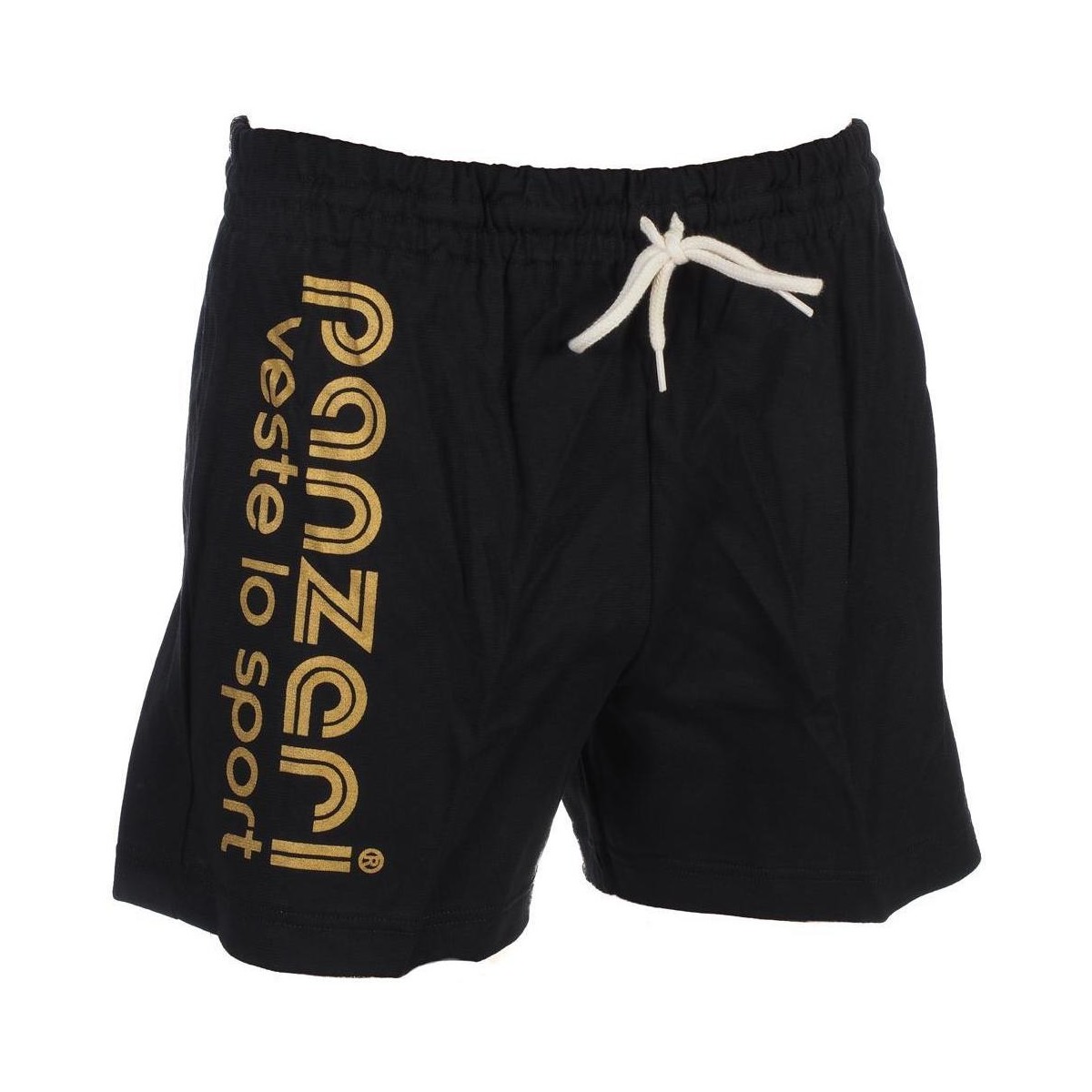 Vêtements Homme Shorts Denim / Bermudas Panzeri Uni a nr/or jersey short Noir