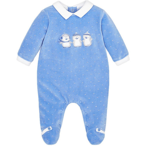 Vêtements Garçon Pyjamas / Chemises de nuit Mayoral Pyjama Bébé Garçon velours imprimé bleu glacier Bleu