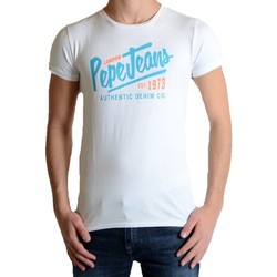 Vêtements Garçon T-shirts manches courtes Pepe jeans 37425 Blanc