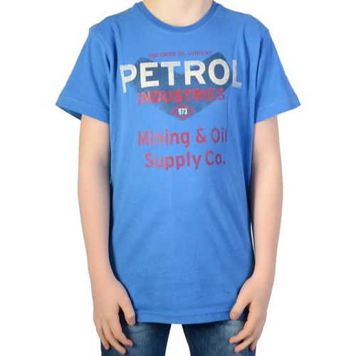 Vêtements Fille logo embroidered ruffled shirt Petrol Industries T-shirt Daytona Blue Bleu