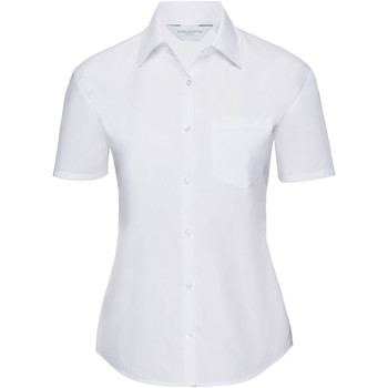 Vêtements Femme Chemises / Chemisiers Russell Collection Chemisier à manches courtes BC1028 Blanc
