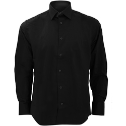 Vêtements Homme Chemises manches longues Russell Collection Chemise à manches longues BC1031 Noir