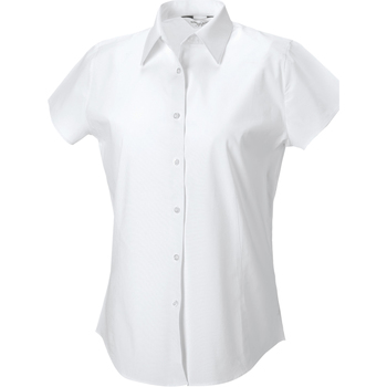 Vêtements Femme Chemises / Chemisiers Russell Collection Chemisier à mancherons BC1032 Blanc